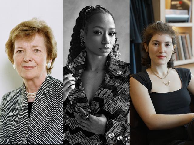 Ireland’s first female president, Mary Robinson, humanitarian and actress Monique Coleman and climate justice advocate Sabs Katz