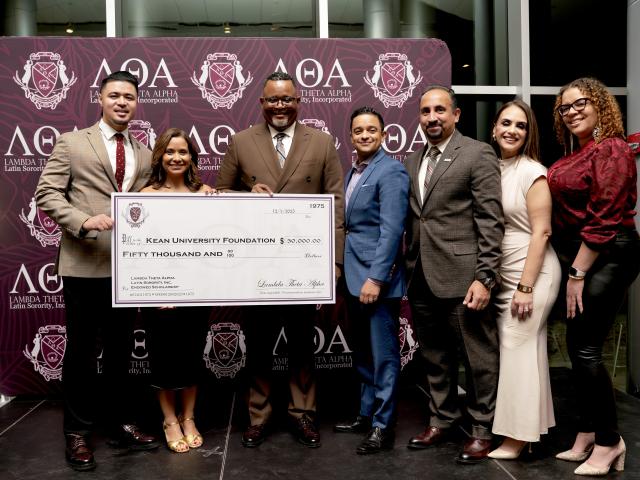 oversized check presentation