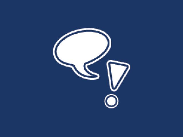 What is CEL icon - speech bubble and exclamation point