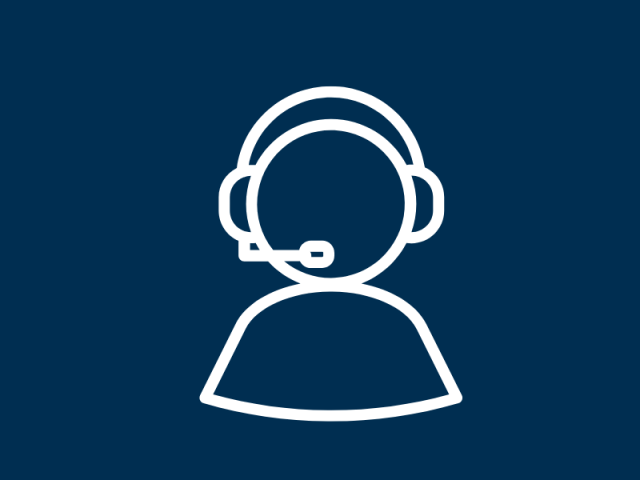 A stick figure of a call center employee