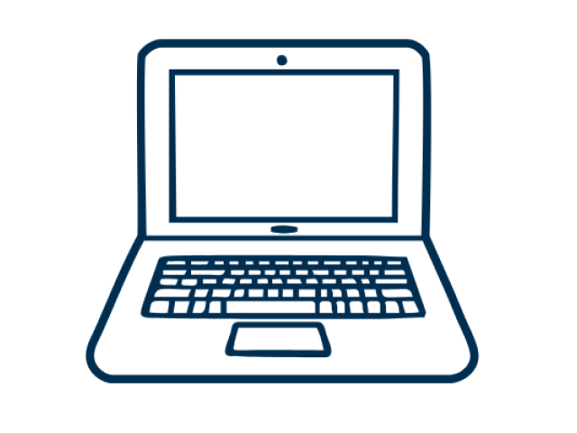 An illustration of a laptop