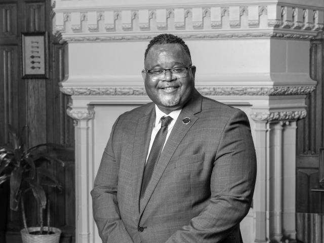 Kean University President Lamont Repollet, Ed.D. pictured in his office