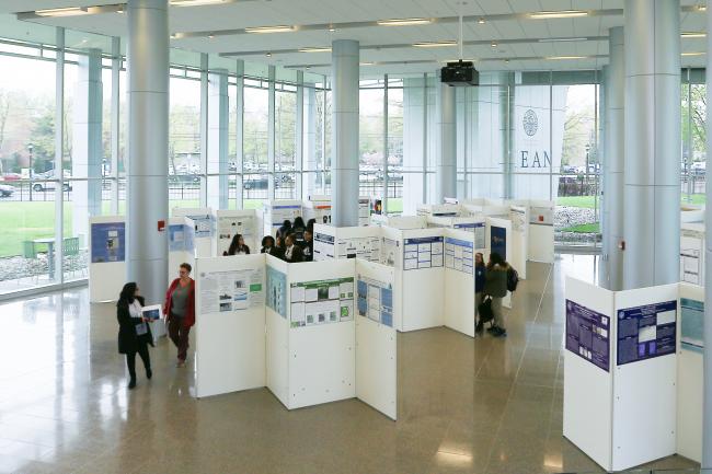 Research days student presentation set up at Kean University