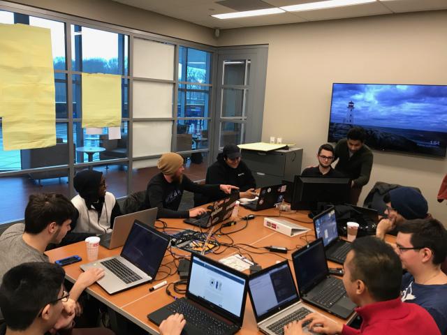 Code samurai program members at work