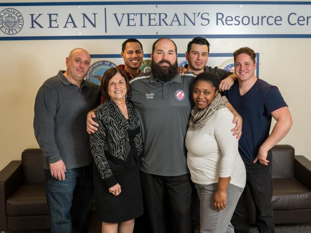 Students and Staff at Kean's Veterans Resource Center