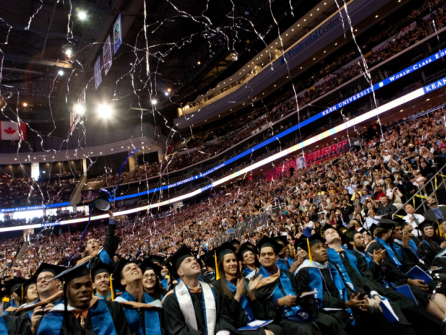 End of commencement celebration photo