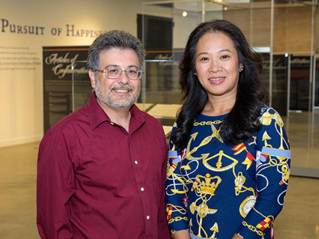 Kean University history professors Christopher Bellitto, Ph.D., and Xurong Kong, Ph.D.