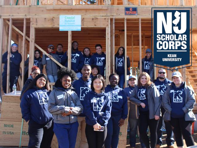 Kean Students volunteer at Habitat for Humanity project. 