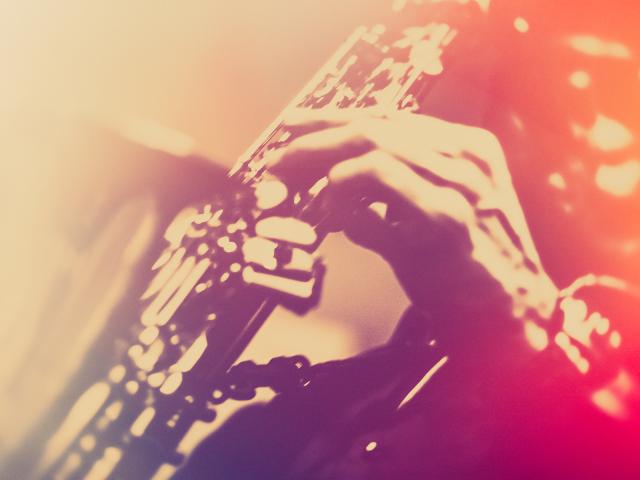 jazz and roots festival image, saxophone player