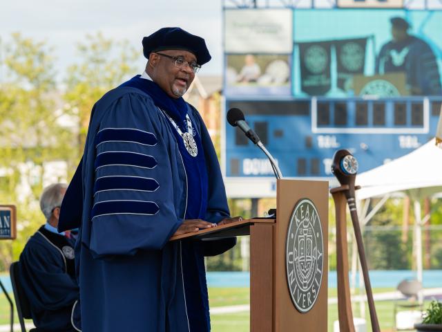 Dr. Repollet addresses graduates at Kean commencement