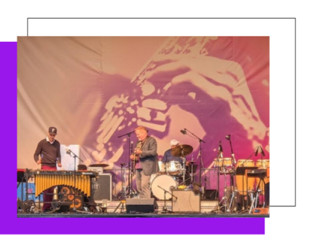 A band performs at the 2022 Jazz and Roots Music Festival 