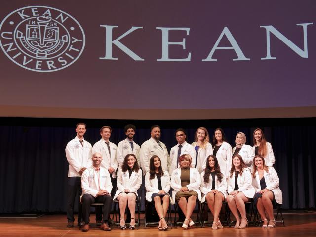 The Class of 2024 celebrates the DPT White Coat Ceremony on August 10, 2023.