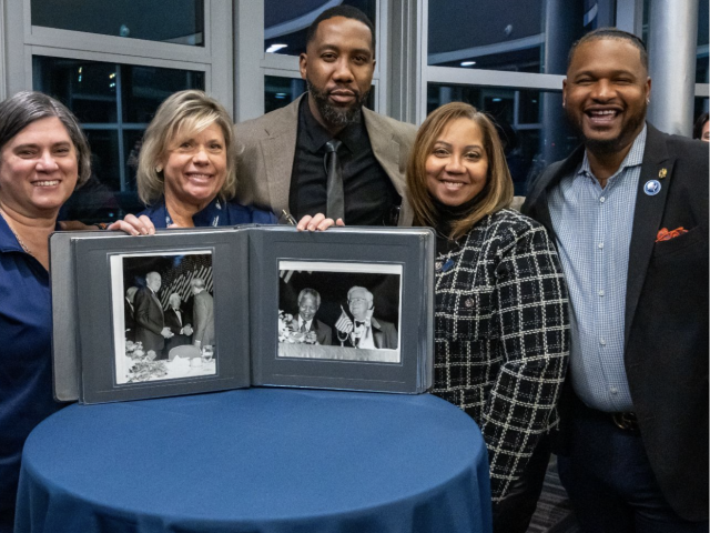 Kean staff and Dr. Daun Ward with Ndaba Mandela, Nelson Mandela’s grandson.