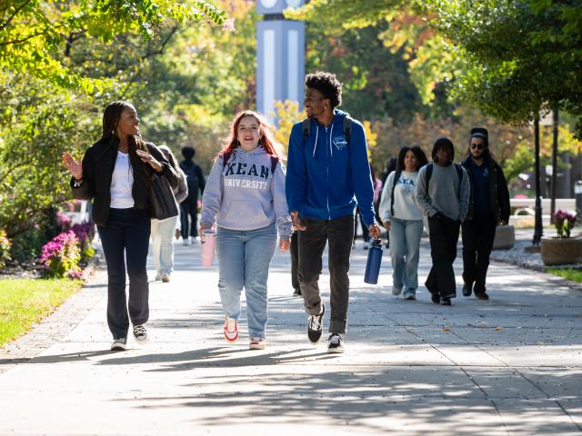 Student Walking on Campus