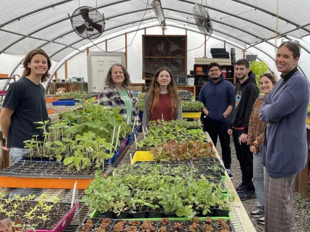 Kean students visit a hydroponic farm with Groundwork Elizabeth, a local partner.