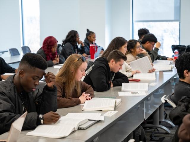 Students in a Kean classroom