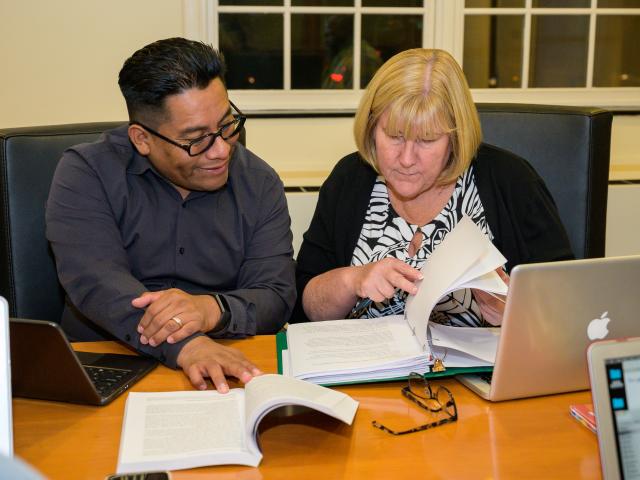 Adult learners study in a laboratory setting