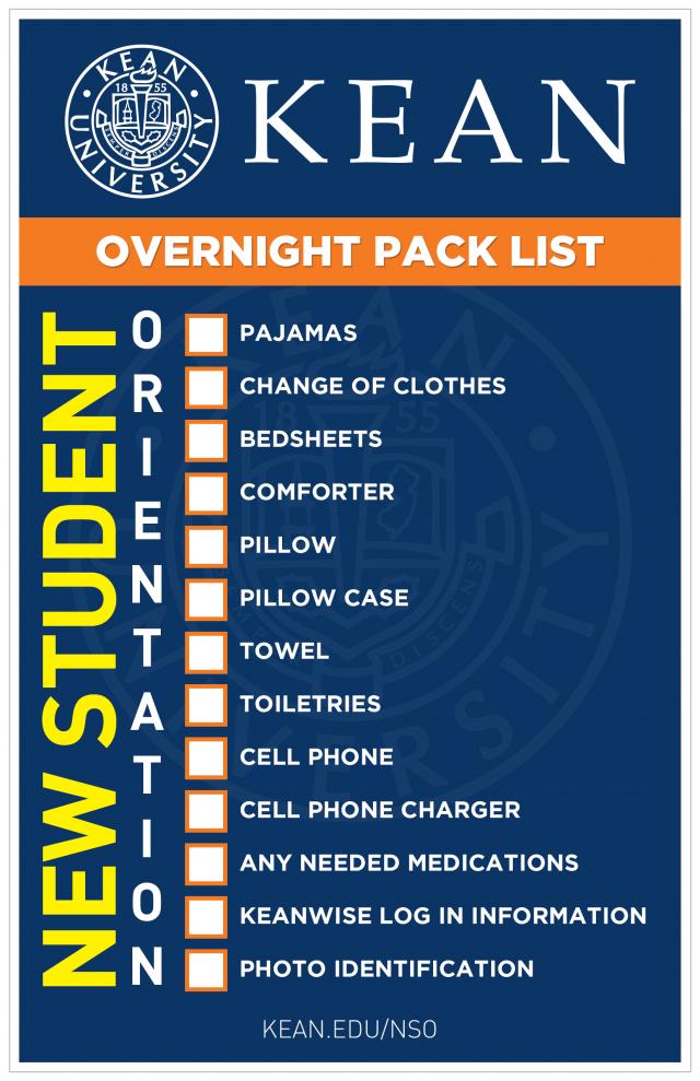 NSO packing list