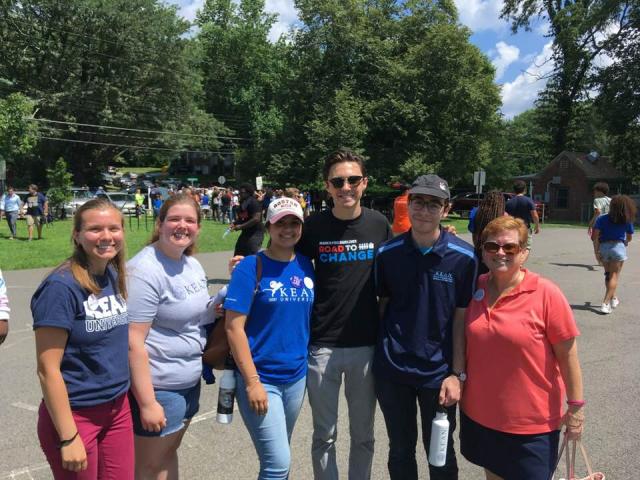 Students and alumni of Kean University - Human Rights Institute - at March for Our Lives 2018 with David Hogg