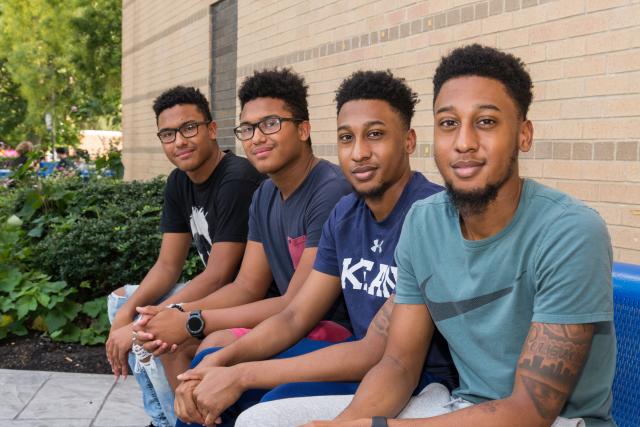 Two sets of twin brothers are among several twin siblings rooming together at Kean.