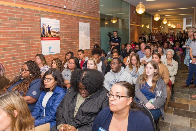 More than 150 students, faculty and others attended the Kean 9/11 Remembrance ceremony. 