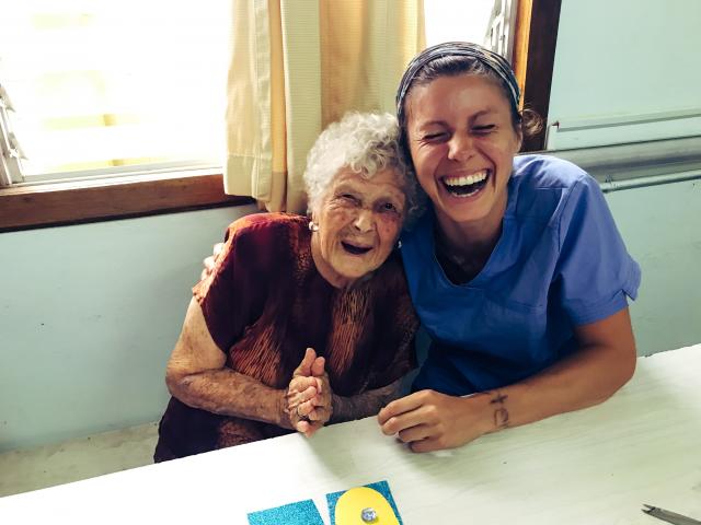 Kean occupational therapy students worked with senior citizens in Costa Rica.