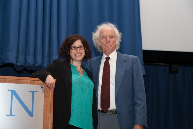 Kean Holocaust Resource Center Director Adara Golberg with Albert Hepner