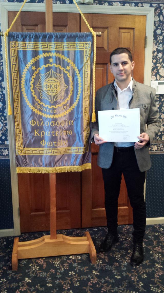 Photo of Mr. Orlando Escalona, new member of the Honor Society of Phi Kappa Phi