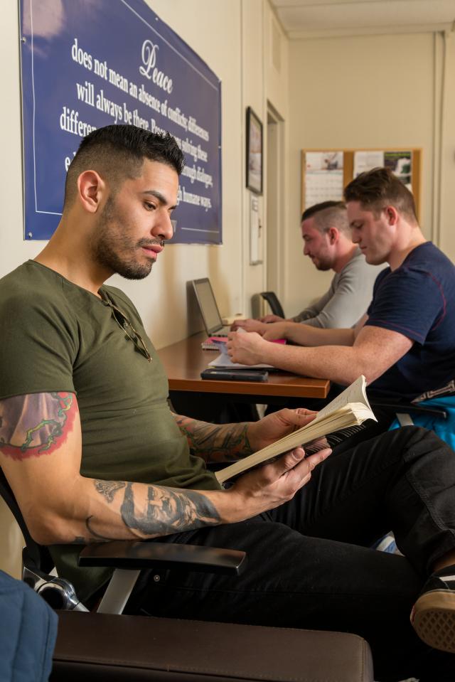 Kean's veterans lounge gives student-veterans a place to socialize and study.