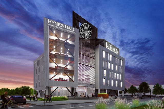 A rendering of Kean University's new Hynes Hall, currently under construction.