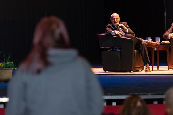 Celebrity Chef Tom Colicchio addresses a question from the audience