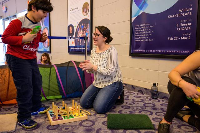 Ring toss and other games were among activities at the sensory play stations