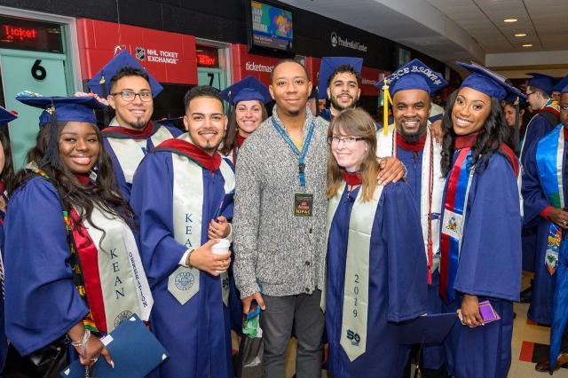 Kean gospel choir backstage at UG Commencement 2019