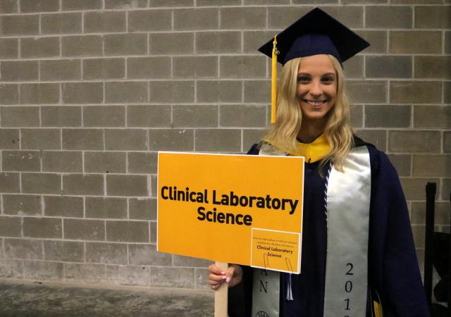 Photo of Clinical Laboratory student about to graduate