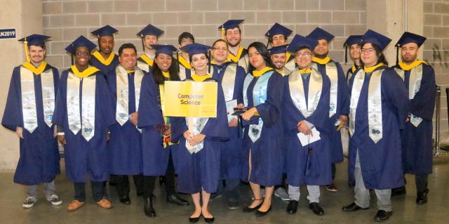 Photo of Computer Science students about to graduate