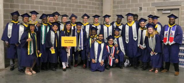 Photo of Information Technology students about to graduate