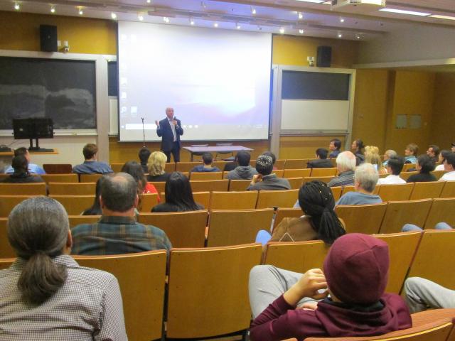 CNAHS Photo of Dr. Winarsky speaking to students, faculty and staff.