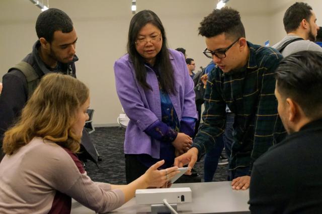 Kean Students present their Senior Showcase Project to Kean faculty 