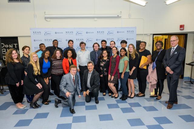 Gerald Wirth with the Kean's Concert Choir