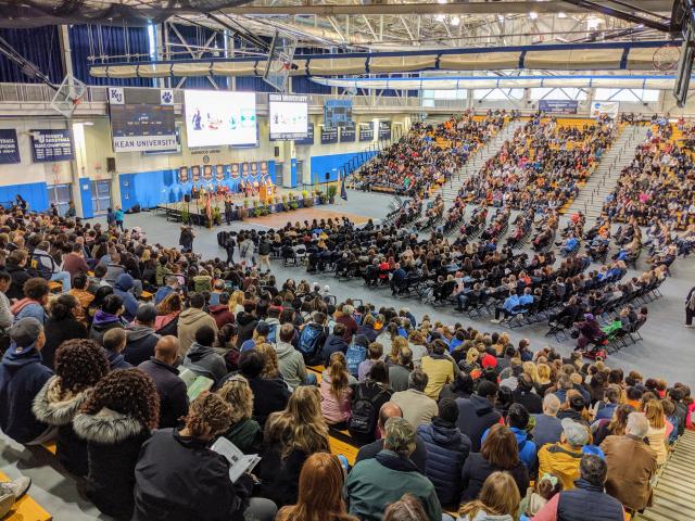 Harwood gym was packed at a Kean Open House in November 2019