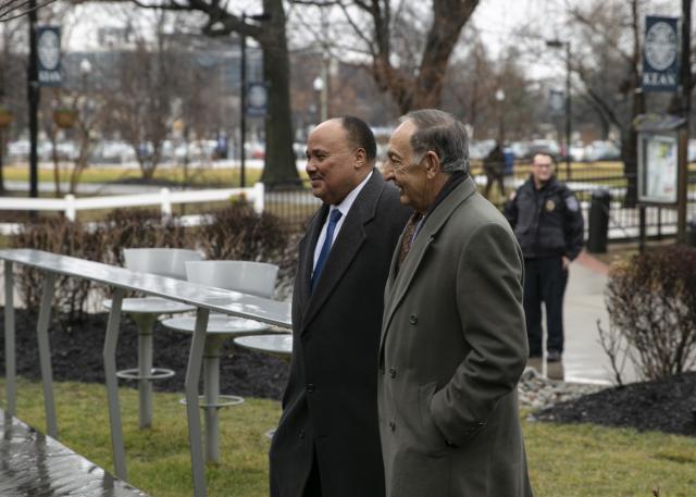 MLK3 and Kean Pres. Dawood Farahi tour the Kean campus