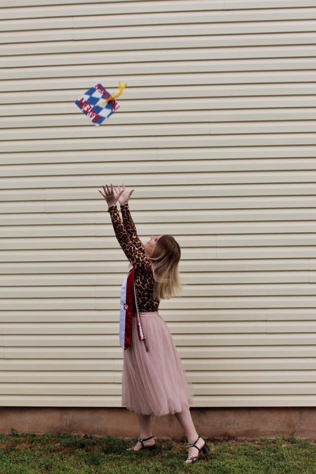 kean grad 2020 solitary hat toss