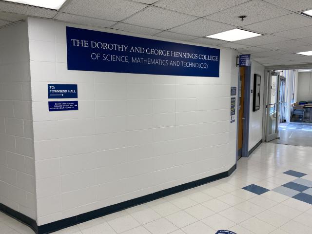 Photo of the George and Dorothy Hennings College of Science, Mathematics and Technology Office entrance