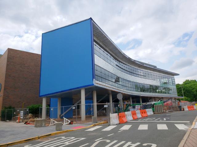 Photo of George Hennings Research Wing as of May 29 2020