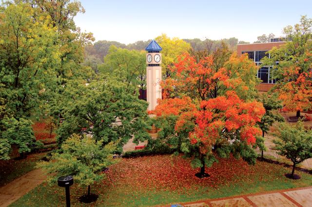 clock tower autumn