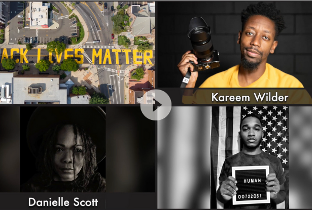 A screenshot of photos of the Black Lives Matter movement with the photographers