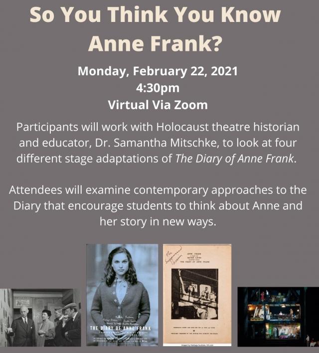So You Think You Know Anne Frank February 2021