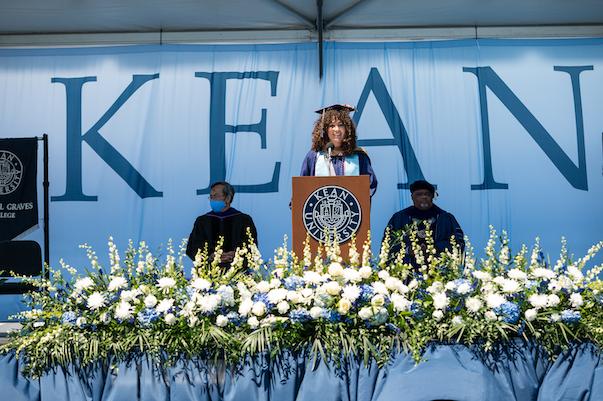 Student speaks at Kean graduation
