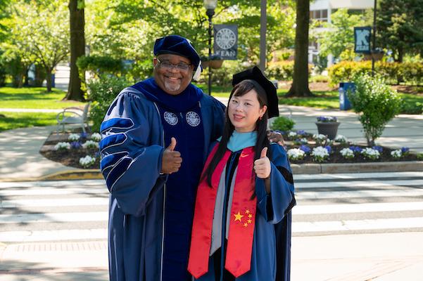 Dr. Repollet with doctoral graduate