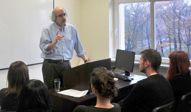 Kean University History Professor Dennis Klein teaches a class at Kean's Union campus.